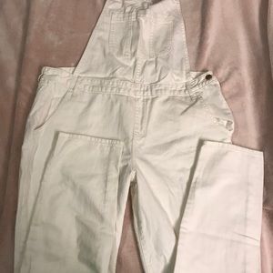 White old navy overalls